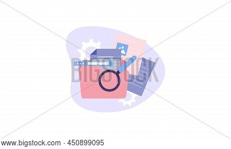 Magnifying Glass With File Searching Bes Logo