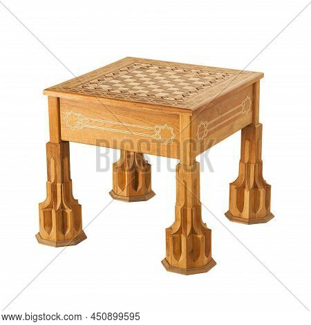 Wooden Chess Table Made With Girih And Khatam Art