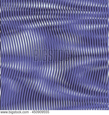 Calm Very Peri Concave Convex Linear Texture With Optical Illusion In Trendy Color Of The Year. Mode