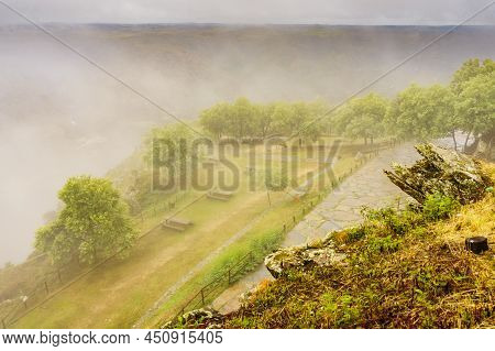 Penedo Durao Lookout And Douro Valley Landscape. National Park In Portugal.