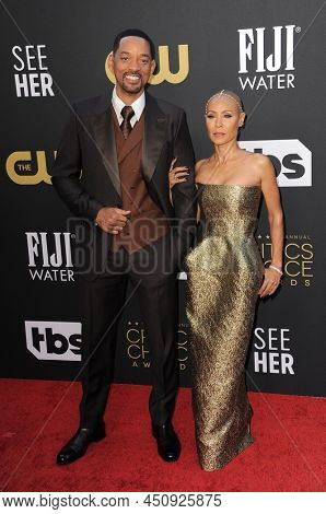 Will Smith and Jada Pinkett Smith at the 27th Annual Critics Choice Awards held at the Fairmont Century Plaza in Los Angeles, USA on March 13, 2022.