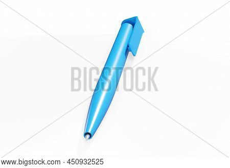 Ball Pen Mockup Isolated On White Background - 3d Render