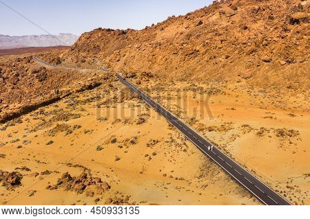 The Desert Landscape Of The Red Planet Similar To Mars. Teide National Park On The Island Of Tenerif