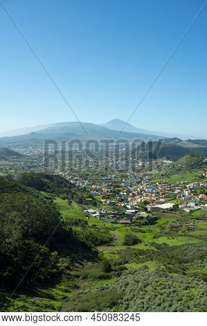 Panoramic View On Green Mountains Of Anaga National Park, North Of Tenerife, Canary Islands, Spain