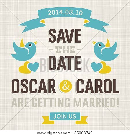 Wedding Invitation In Old Style