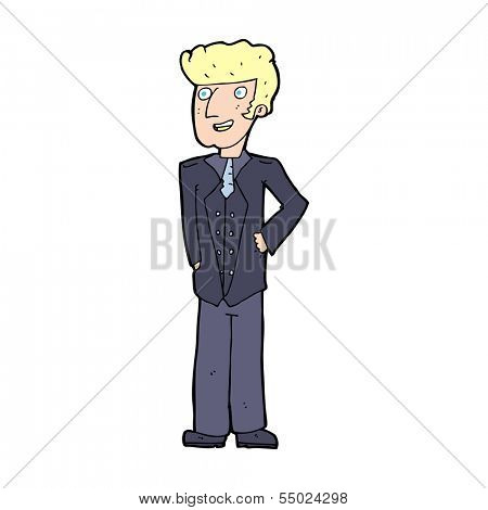 cartoon upperclass man