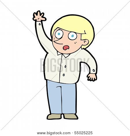 cartoon man asking question