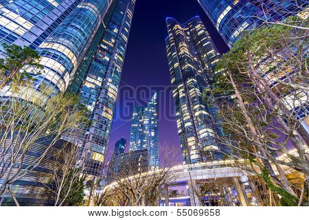 Busan, South Korea cityscape in the Haeundae District.