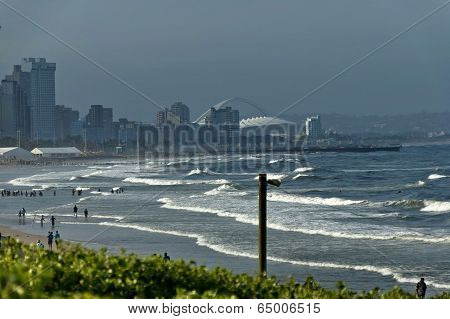 Seaside beach by uShaka in Durban city