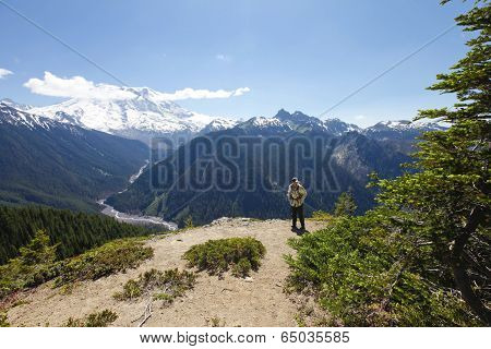 Scenic View Of Mt Rainer. Washington, Seattle