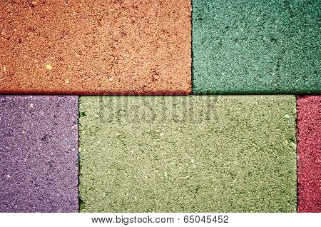 Colorful Of Concrete Wall Concrete Blocks.