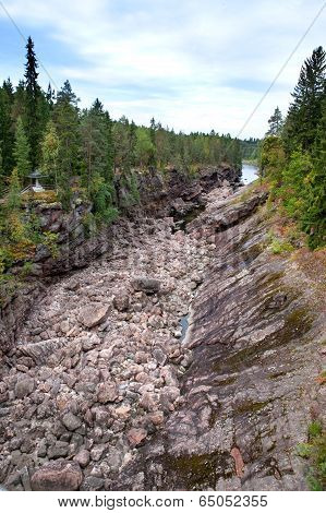 Finland. Imatra. Dry Riverbed of Vuoksa River