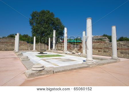 columns in Gamzigrad-Romuliana Complex, Palace of Galerius - Serbia