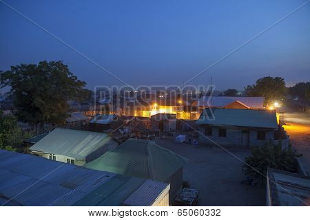 Juba, capital of South Sudan at night