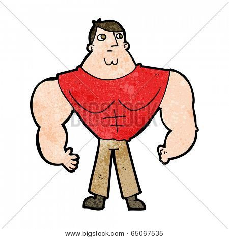 cartoon body builder