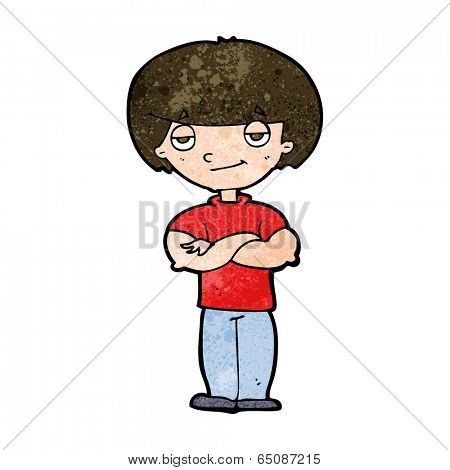 cartoon smug looking man