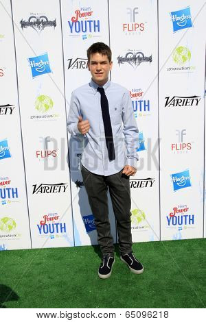 LOS ANGELES - JUL 27:  Liam James at the Variety's Power of Youth  at Universal Studios Backlot on July 27, 2013 in Los Angeles, CA