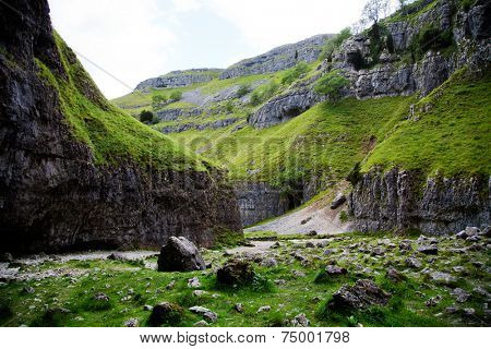Beautiful landscape in Yorkshire Dales National Park in England