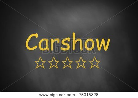 carshow written on black chalkboard