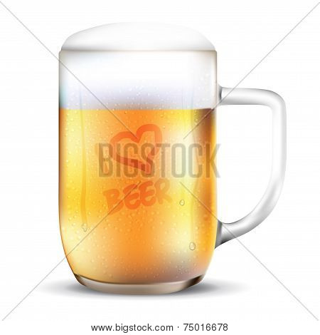 Dewy Glass Of Beer - I Love Beer