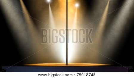 Stripper Pole Spotlit