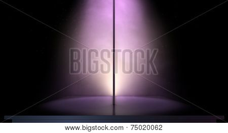 Stripper Pole Spotlit