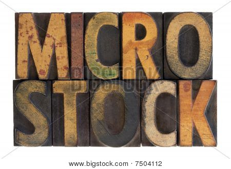 Microstock - Vintage ahşap Tipo türü