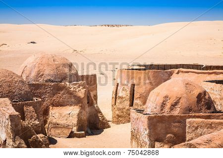 Nefta,Tunisia,August 15,2013:Buildings In Ong Jemel, Ong Jemel Is A Place