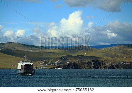 passenger ferry on the Baikal lake