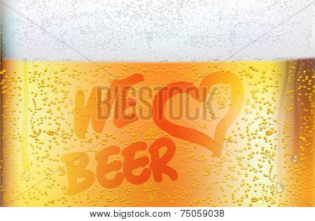 Dewy Glass Of Beer In Detail - We Love Beer