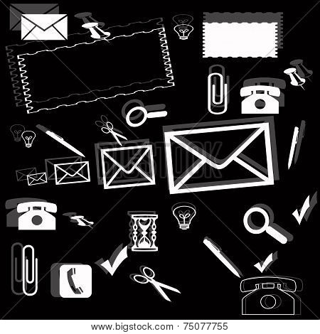 Black Background With Different Things