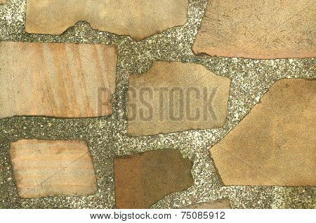 Slate Flooring Background Beautiful Brunette
