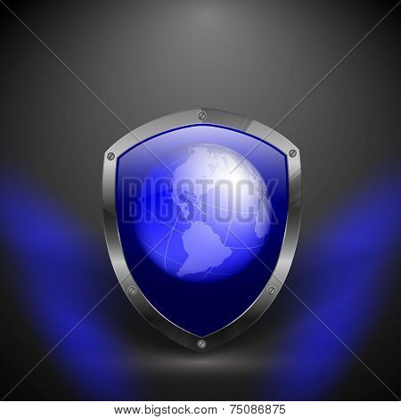 abstract vector template with shield