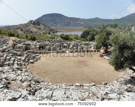 Roman amphitheater in the ancient Caunos.