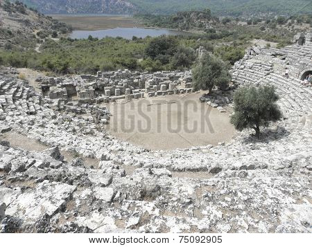 Roman amphitheater in the ancient Caunos.