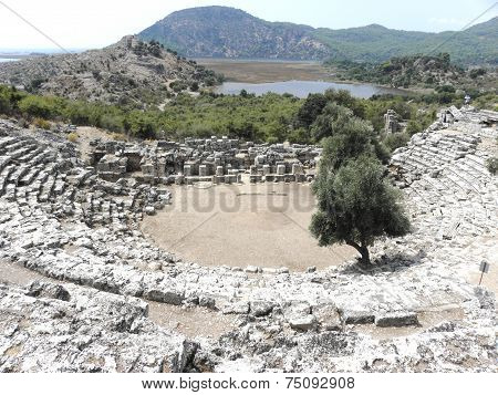 Roman amphitheater in the ancient Caunos.