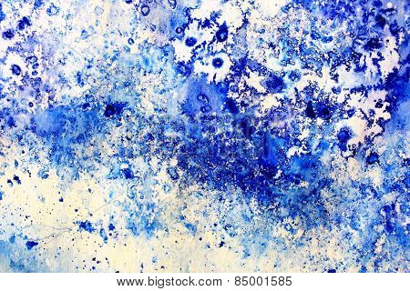 Blue Macro Watercolor 12