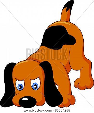 Cartoon dog sniffing