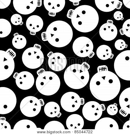 Skull Seamless Vector Pattern