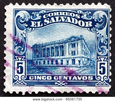 Postage Stamp El Salvador 1916 National Theater