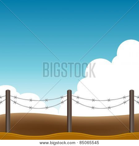 An image of a barbed wire fence background.