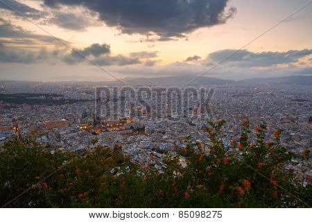 Athens from Lycabettus Hill.