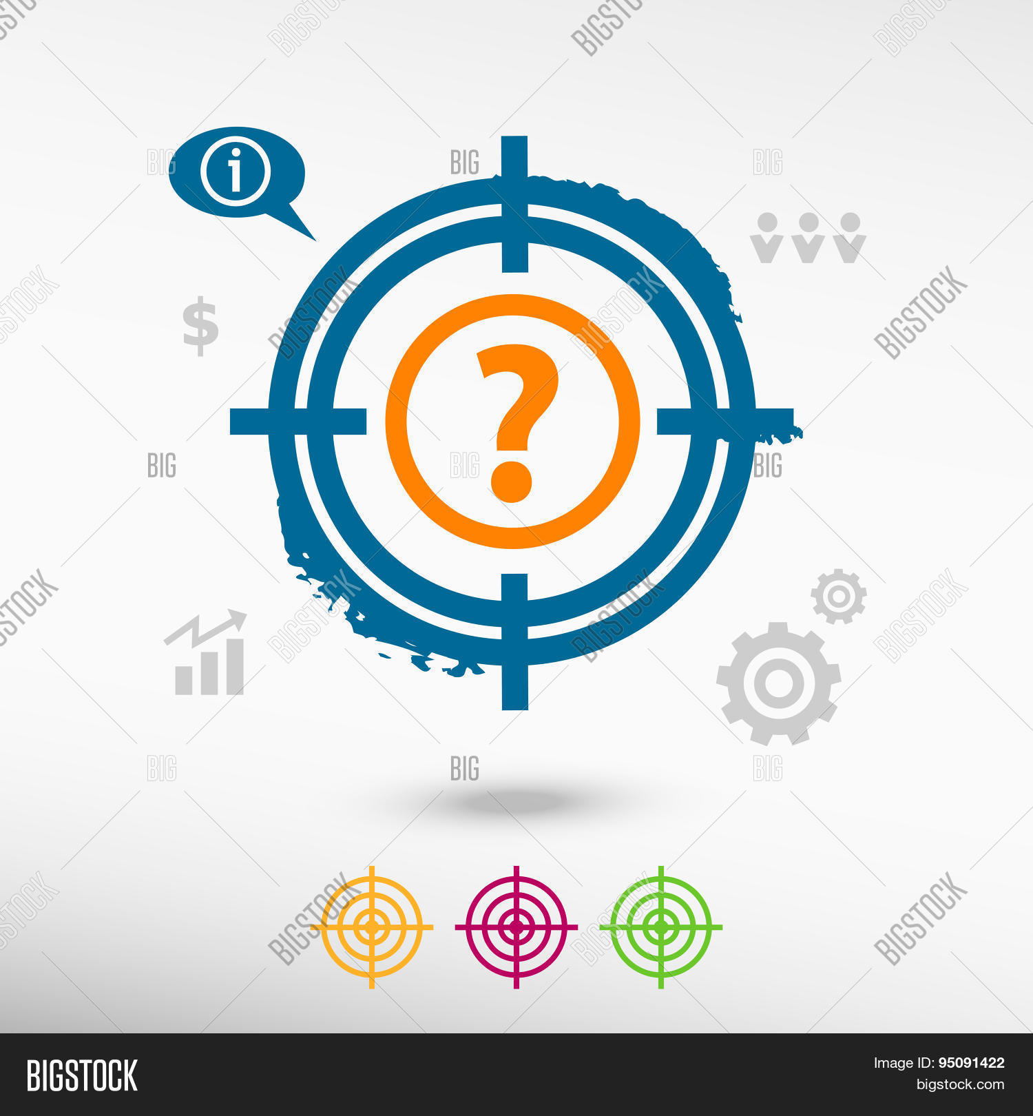Question Aim Icon Question Mark Icon On Vector & Photo (Free Trial) | Bigstock