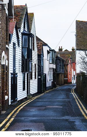 Back Street scene in Whitstable Kent UK