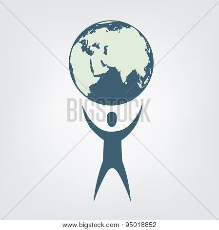Man With Globe