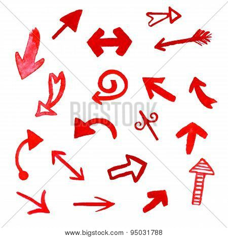 Watercolor  arrow set,