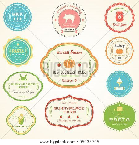 Farm and Homemade Products Vintage Labels