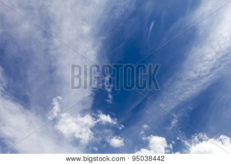 colorful bright blue sky background