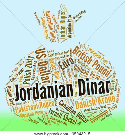 Jordanian Dinar Shows Worldwide Trading And Broker