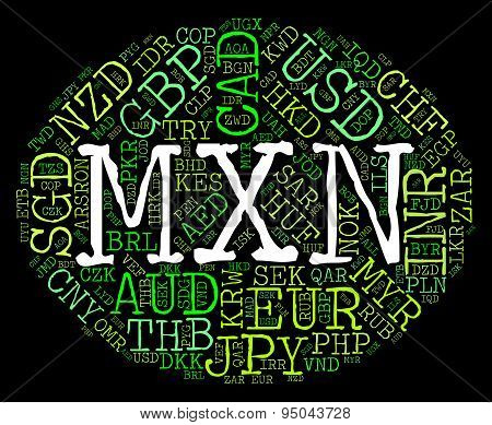 Mxn Currency Means Forex Trading And Banknote
